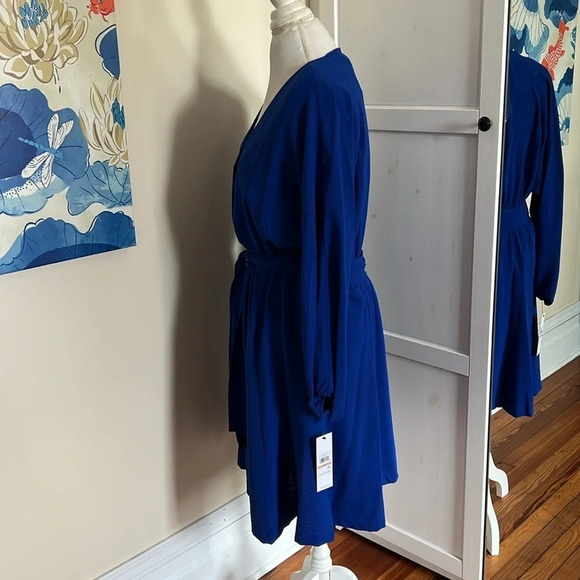 Calvin Klein Blue Casual Button Front Dress - Size 12 - Picture 5 of 10